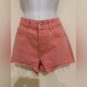 Zara Coral Jean Shorts